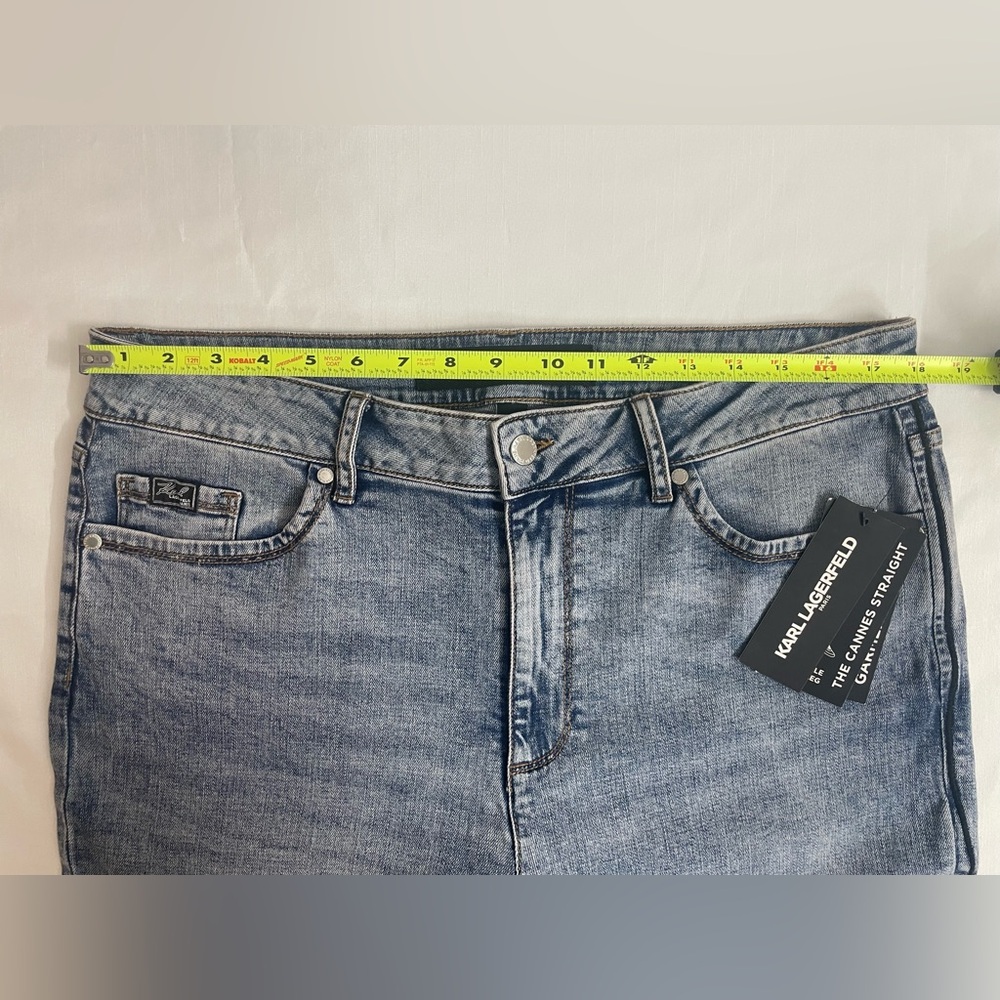 Karl Lagerfeld Paris Women’s The Cannes  Straight Leg Jeans Size 14 - Picture 9 of 16